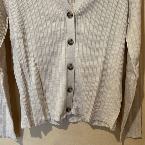 NWT Madewell Altona Button Front Pointelle Slim Cardigan - Picture 3 of 4